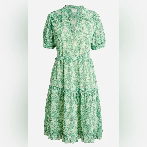 J. Crew Green Lace Midi Dress - Picture 3 of 8